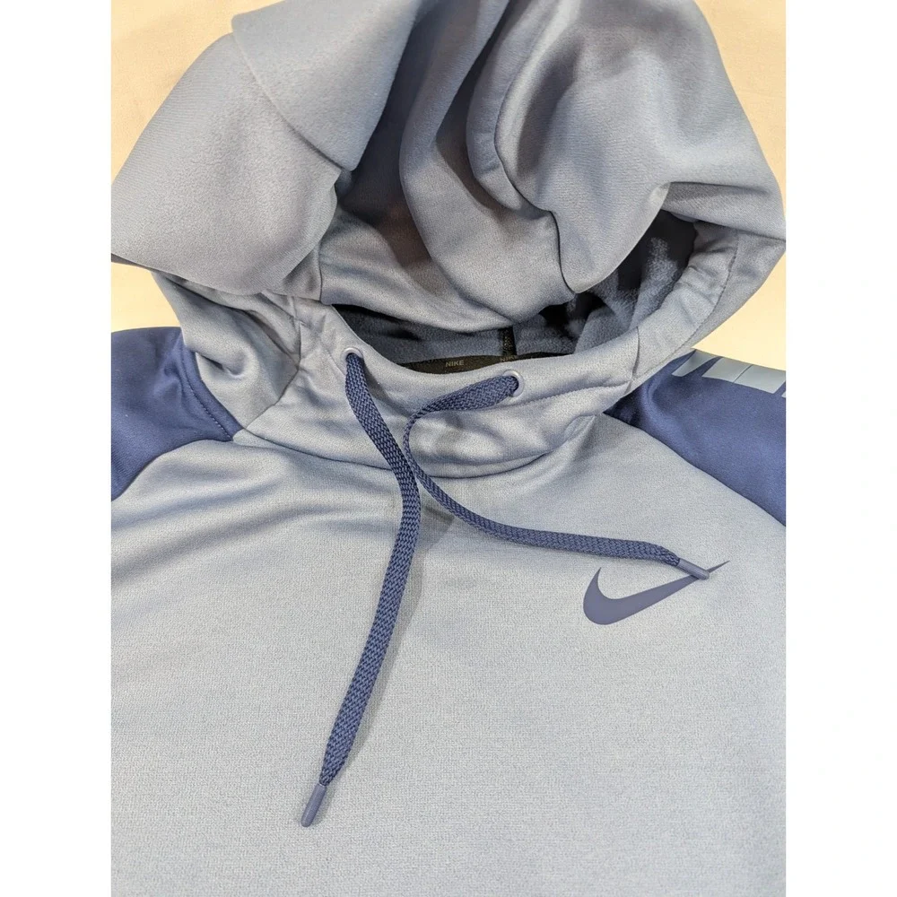 NIKE MEN'S‎ THERMA HOODIE PULLOVER DRI FIT TRAINING SWEATSHIRT, BLUE, SIZE 2XL